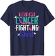 Thyroid Cancer Fighting Thyroid Ribbon Awareness Fighter T-Shirt - T-Shirt | Navy