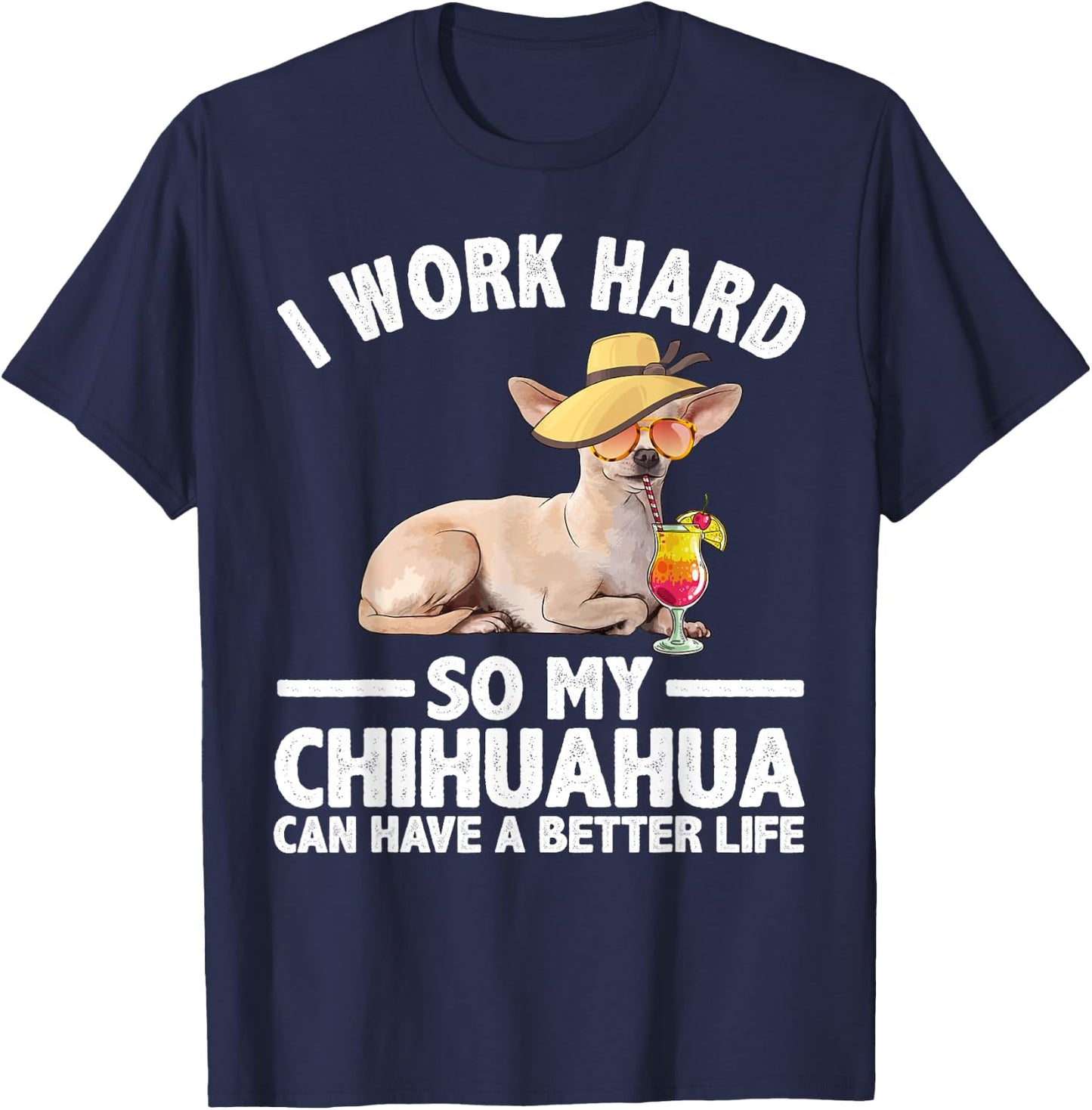 Cool Chihuahua Art Women Chihuahua Lover Dog Owner T-Shirt - T-Shirt | Navy