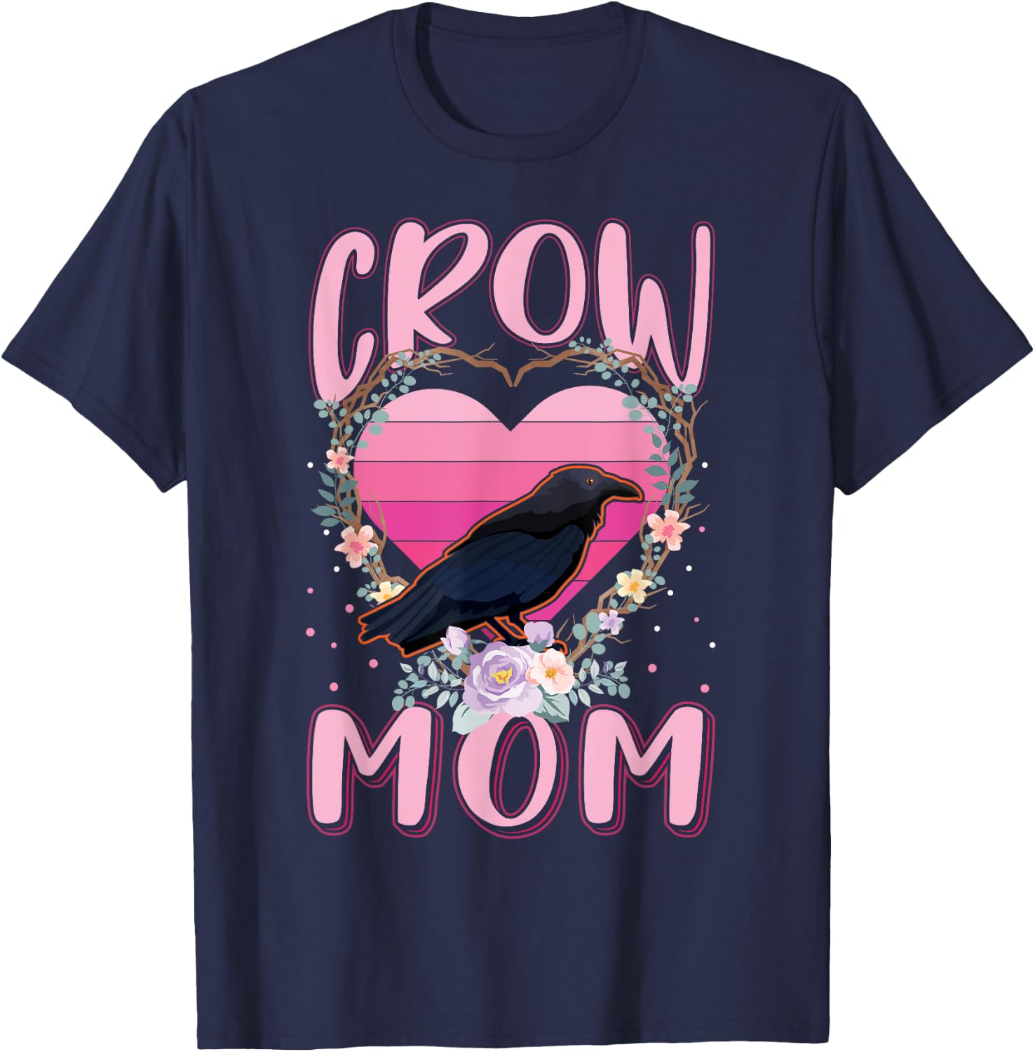 Raven Mom Crow T-Shirt - T-Shirt | Navy