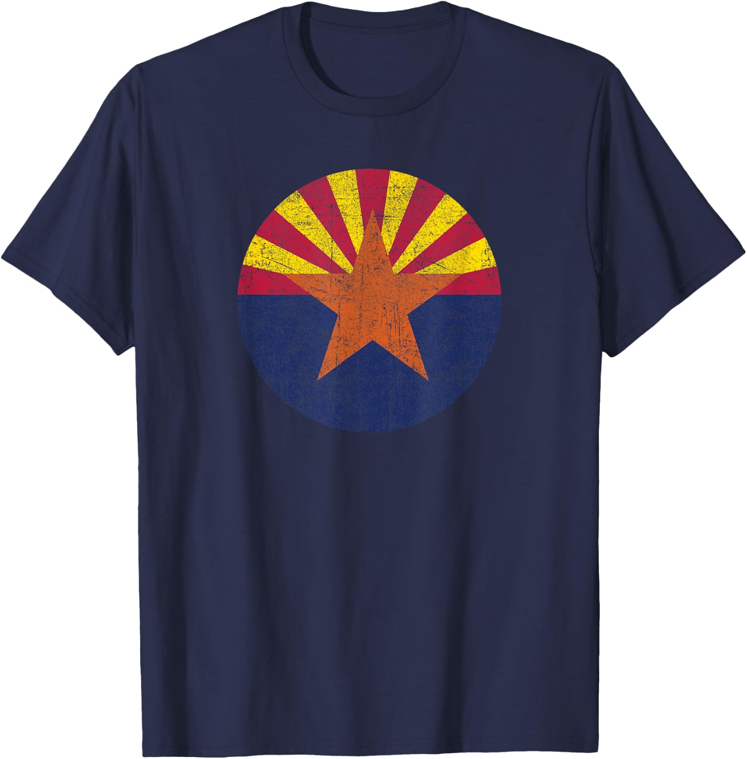 Vintage Arizona Flag Grand Canyon Sedona Retro Hiking T-Shirt - T-Shirt | Navy