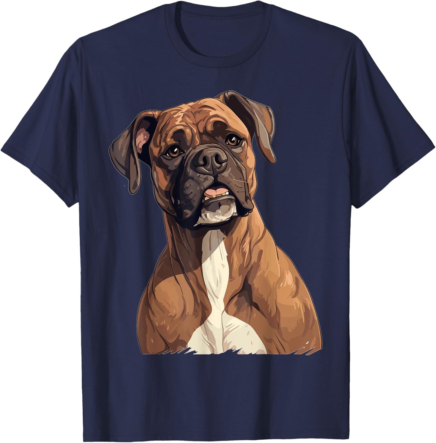 Boxer Dog Breed Pet - Cute Graphic T-Shirt - T-Shirt | Navy