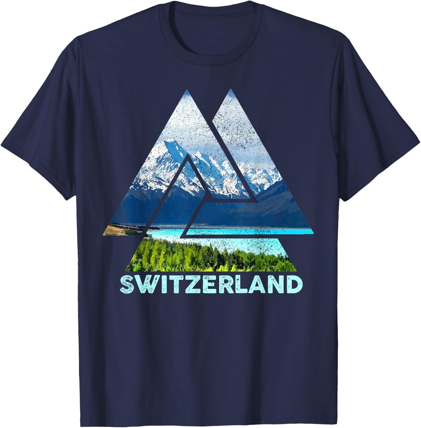 Switzerland Switzerland Nature Alps Mountains T-Shirt - T-Shirt | Navy