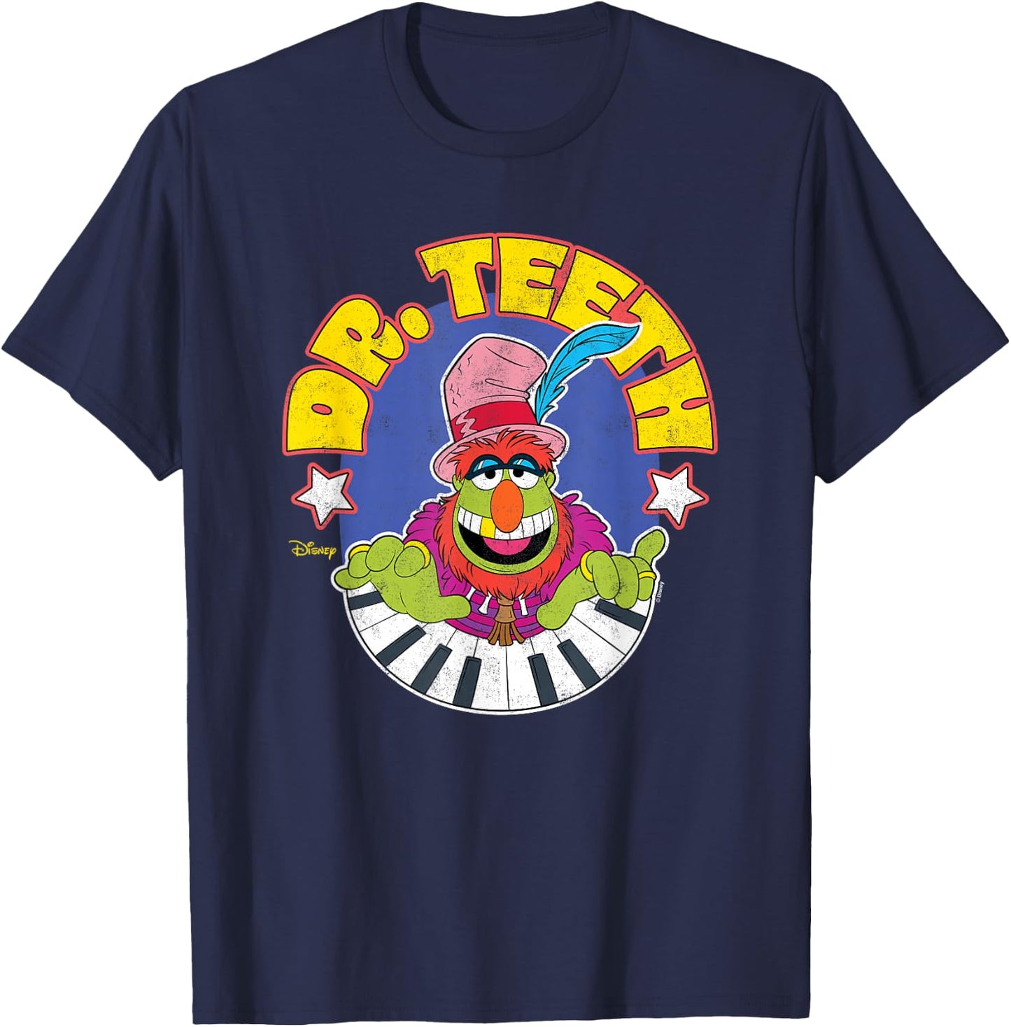 The Muppets - Electric Mayhem Dr. Teeth T-Shirt - T-Shirt | Navy