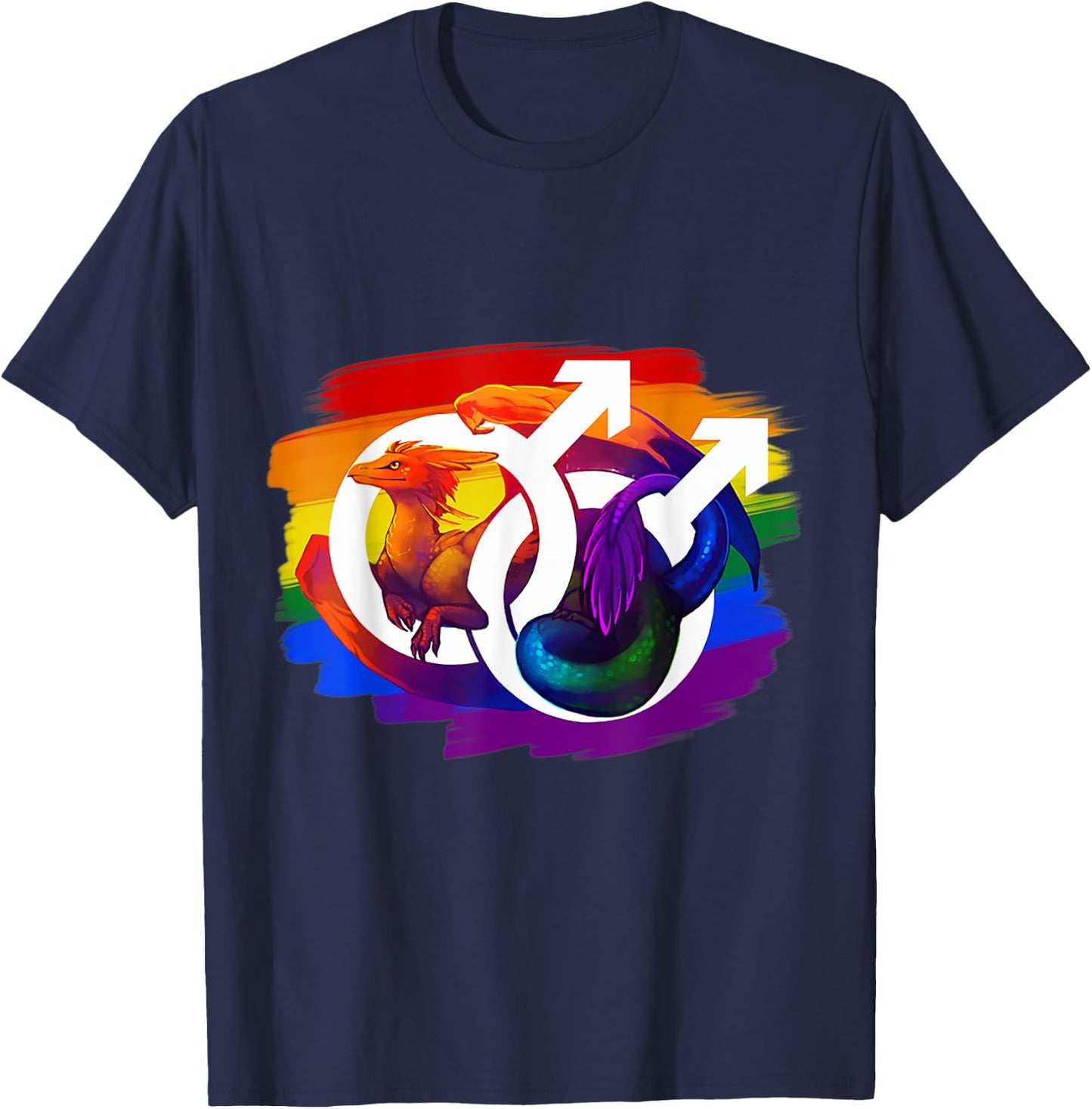 Dragon Gay Symbol T-Shirt - T-Shirt | Navy