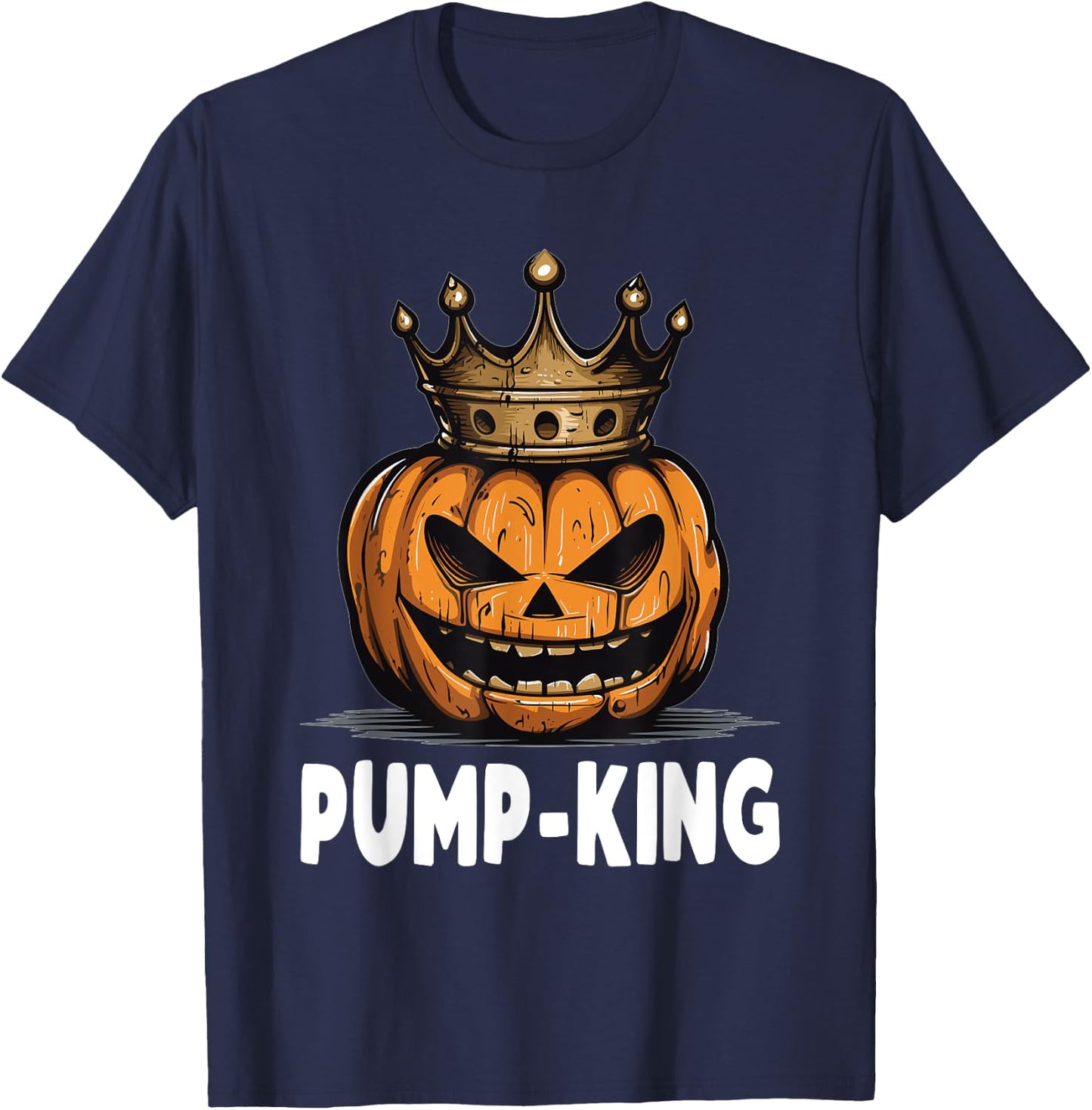 Pump King Couple Matching Halloween Outfits T-Shirt - T-Shirt | Navy