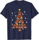 American Football Christmas Tree Xmas Sports Men Women Kids T-Shirt - T-Shirt | Navy