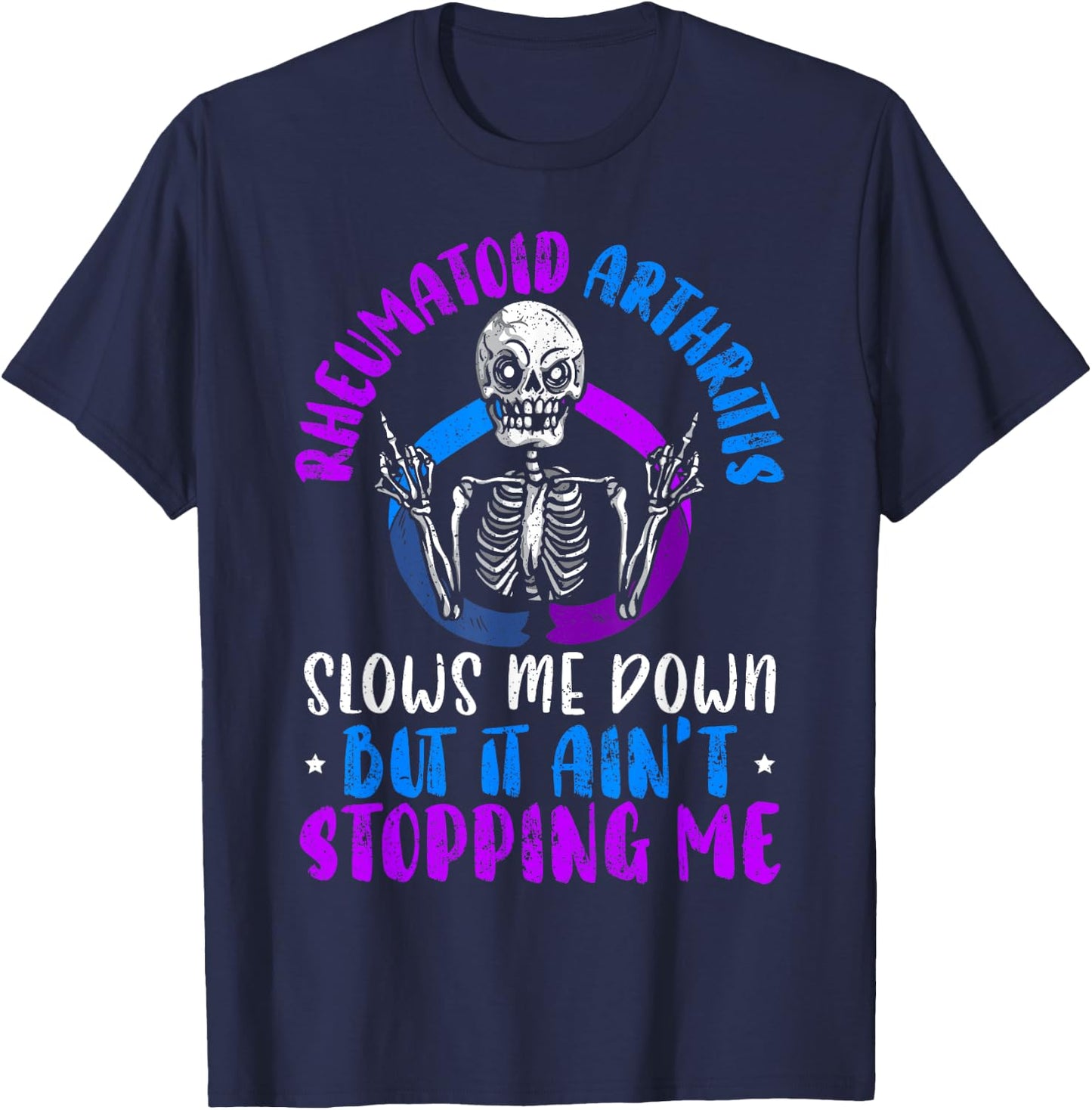Rheumatoid Arthritis Warrior Autoimmune Disorder T-Shirt - T-Shirt | Navy