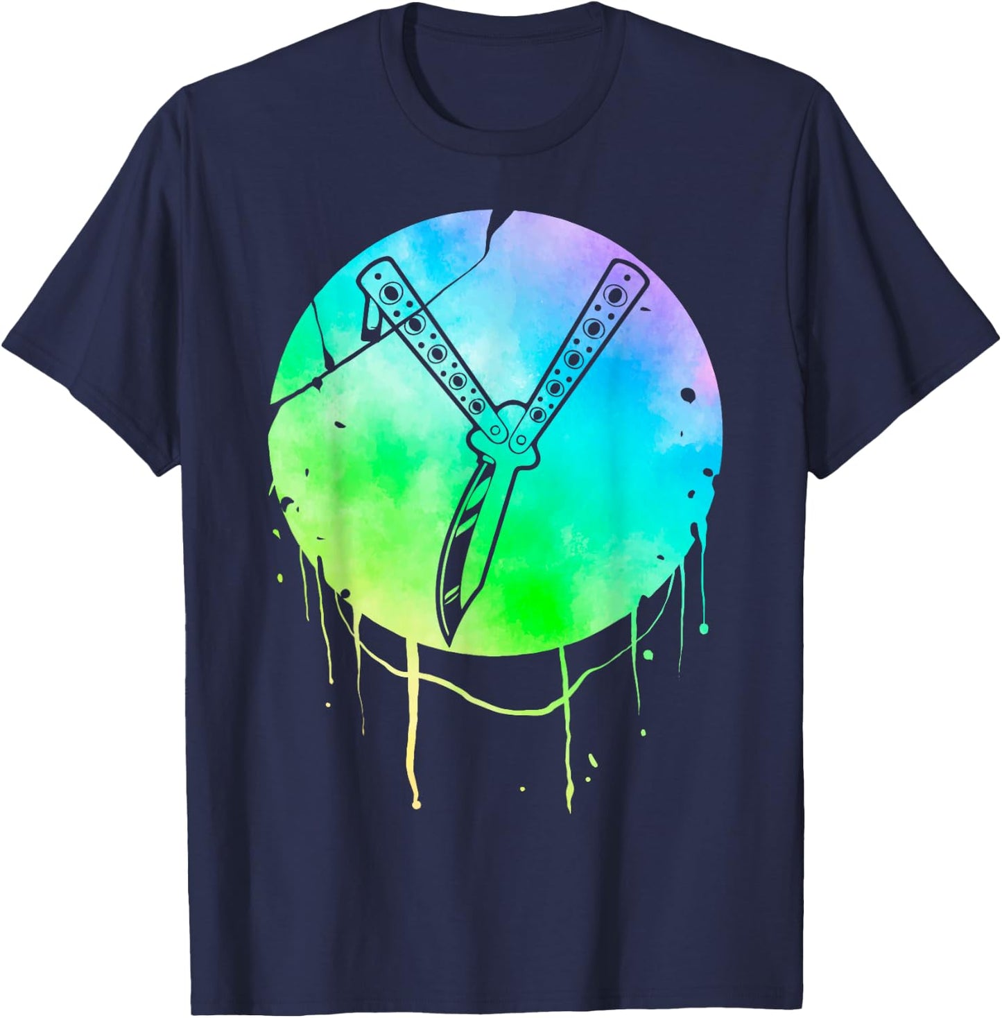 Butterfly Knife Balisong Quote T-Shirt - T-Shirt | Navy
