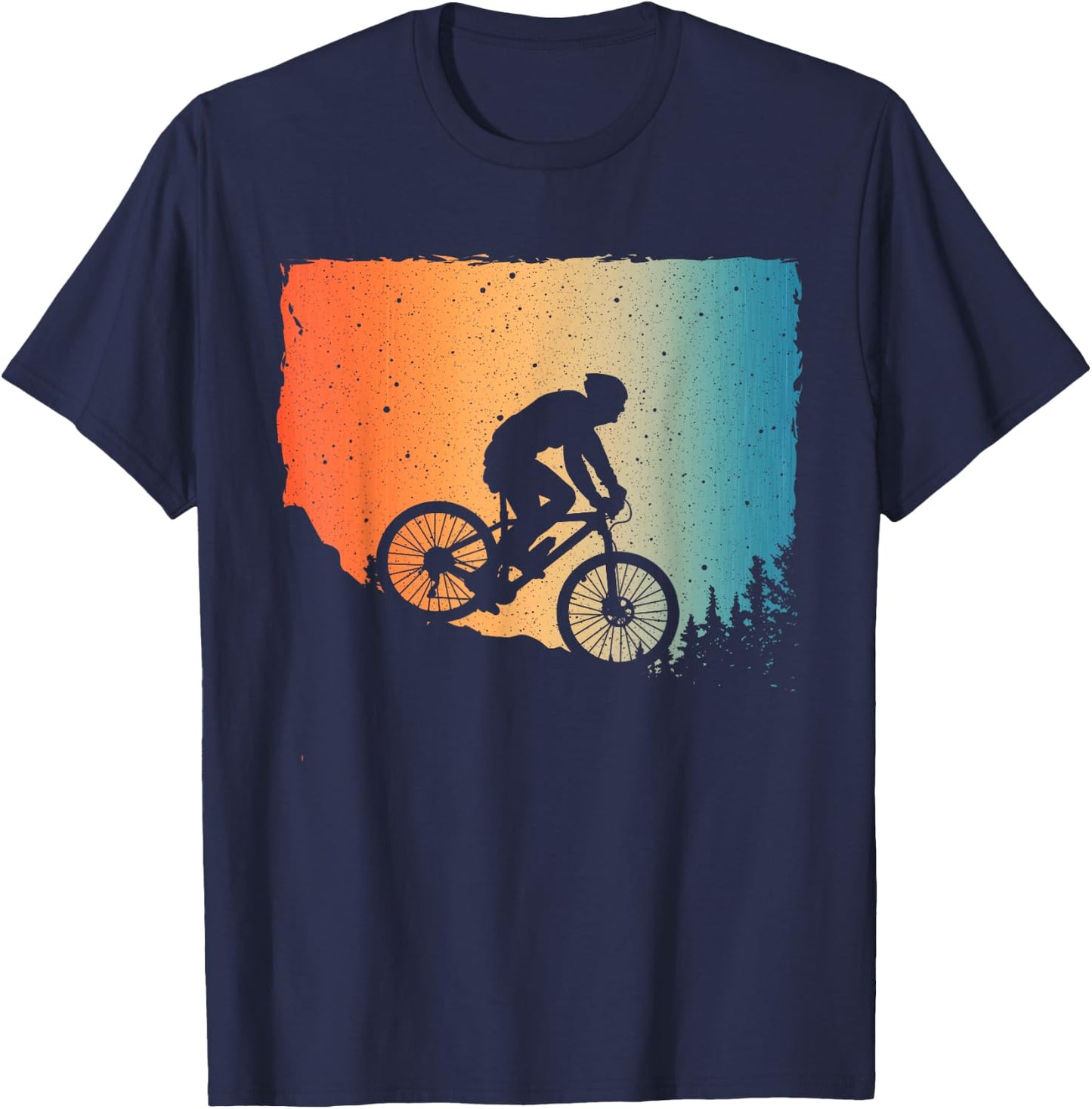 Funny Mountain Biking Design Women Mountain Bike T-Shirt - T-Shirt | Navy