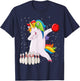 Dabbing Unicorn Bowling Ball Funny Bowling T-Shirt - T-Shirt | Navy