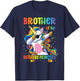Brother of the Birthday Princess Shirt Girl Dabbing Unicorn T-Shirt - T-Shirt | Navy