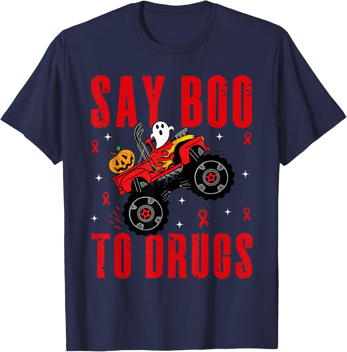 Red Ribbon Week Awareness Halloween Women Men Toddler Kids T-Shirt - T-Shirt | Navy
