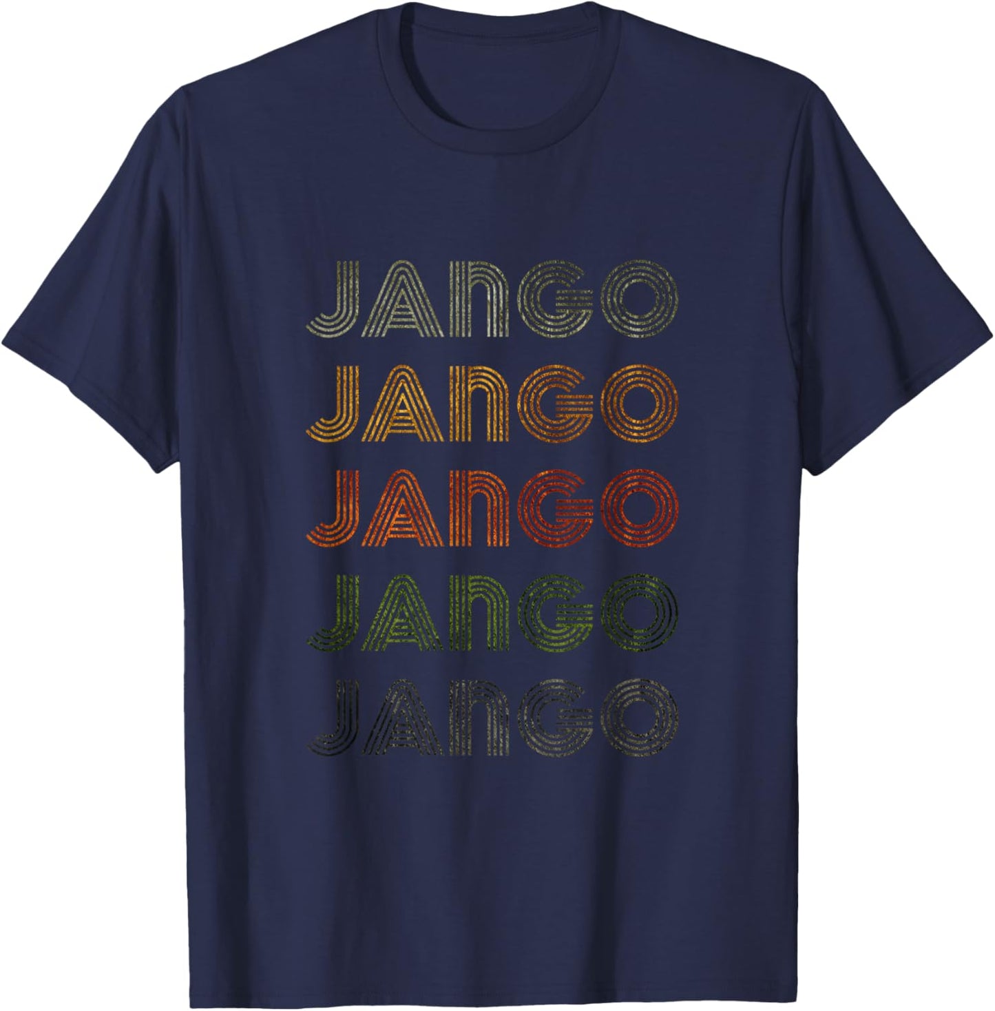 Love Heart Jango Grunge Vintage Style Black Jango T-Shirt - T-Shirt | Navy