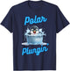 Polar Plungin Penguin Ice Bath Addict Cold Plunge T-Shirt - T-Shirt | Navy