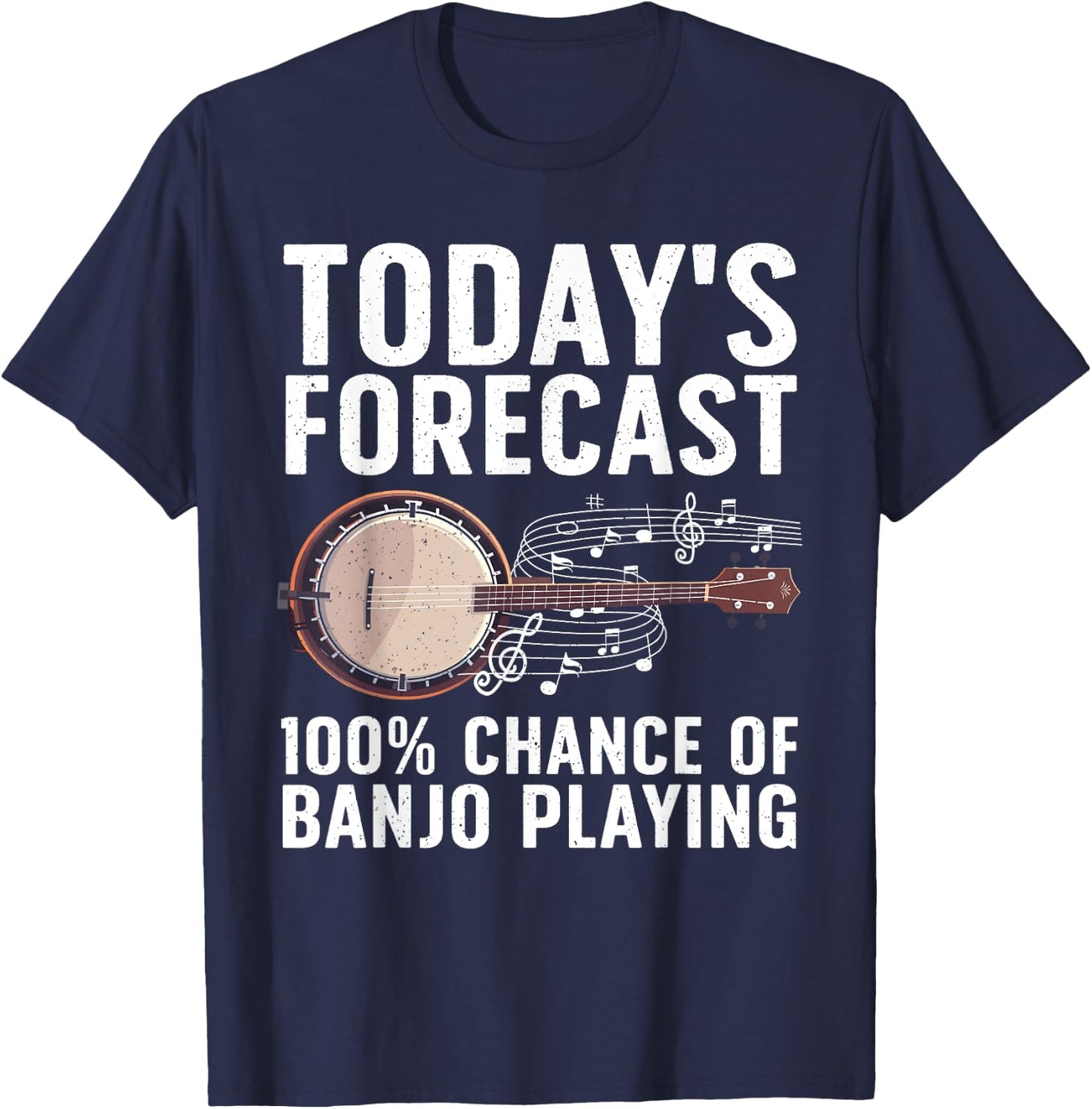 Funny Banjo Art Women Bluegrass Instrument Player T-Shirt - T-Shirt | Navy