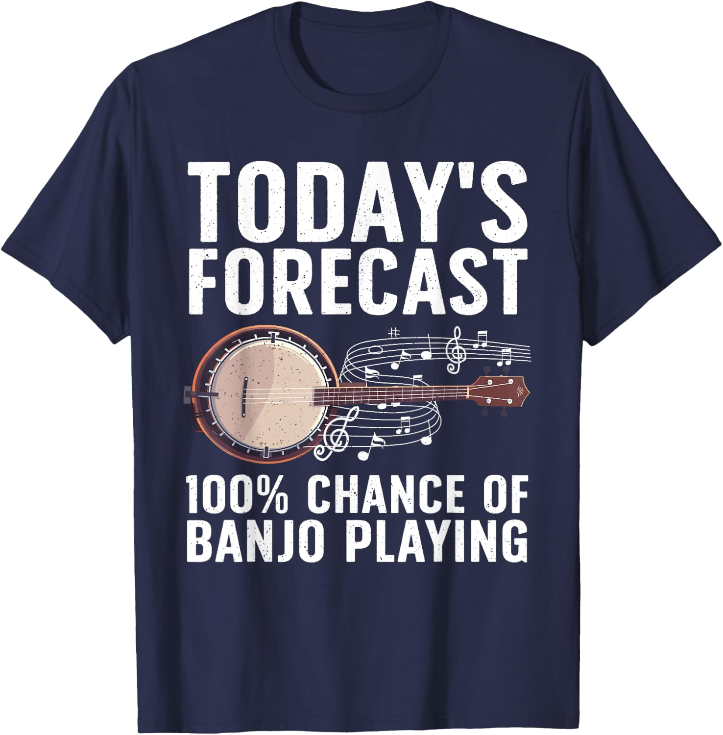 Funny Banjo Art Women Bluegrass Instrument Player T-Shirt - T-Shirt | Navy