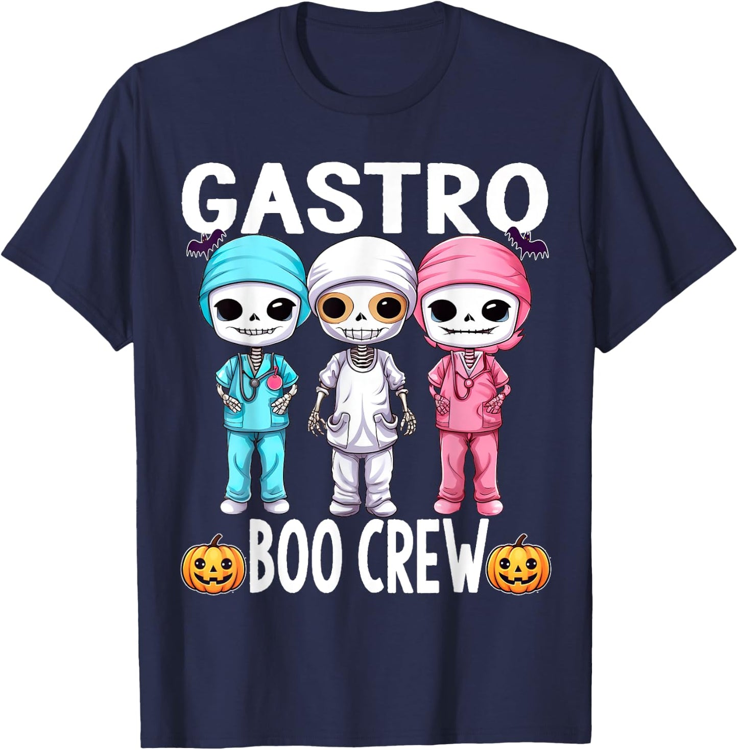 Gastro Nurse Doctor Halloween Crew Boo Funny T-Shirt - T-Shirt | Navy