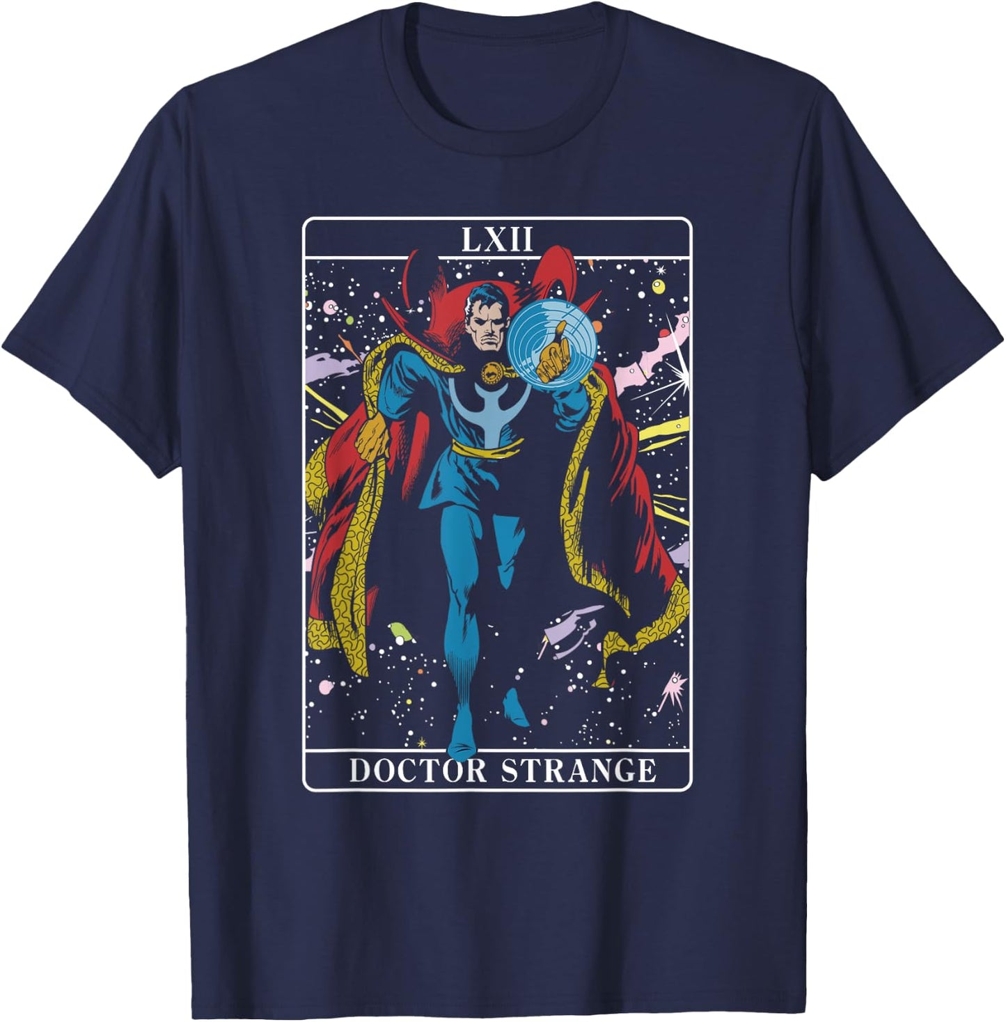 Marvel Halloween Doctor Strange Tarot Card Classic Comic T-Shirt - T-Shirt | Navy