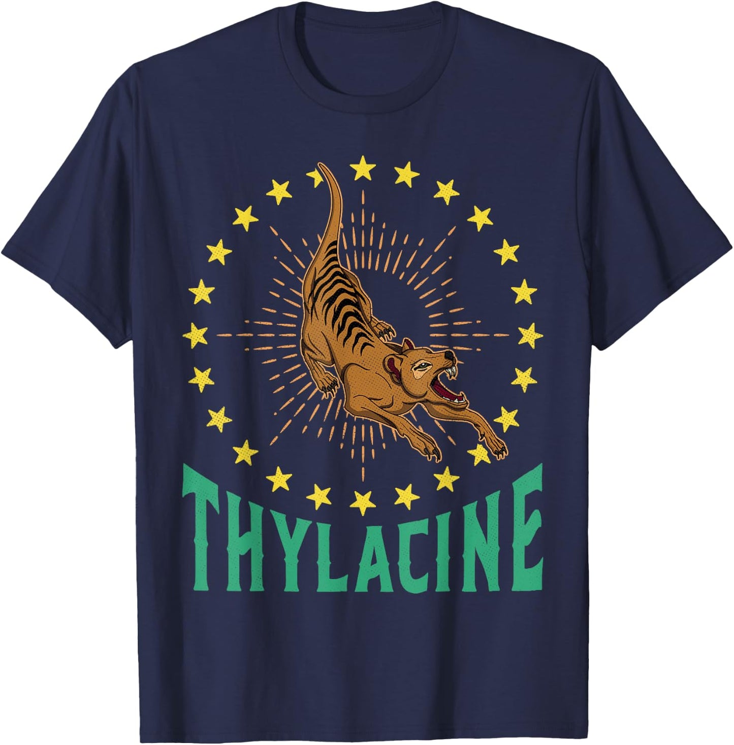 Thylacine Tasmanian biologist national cynocephalus Tasmania T-Shirt - T-Shirt | Navy