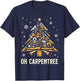 Christmas Carpentry Woodworker Woodworking Christmas T-Shirt - T-Shirt | Navy