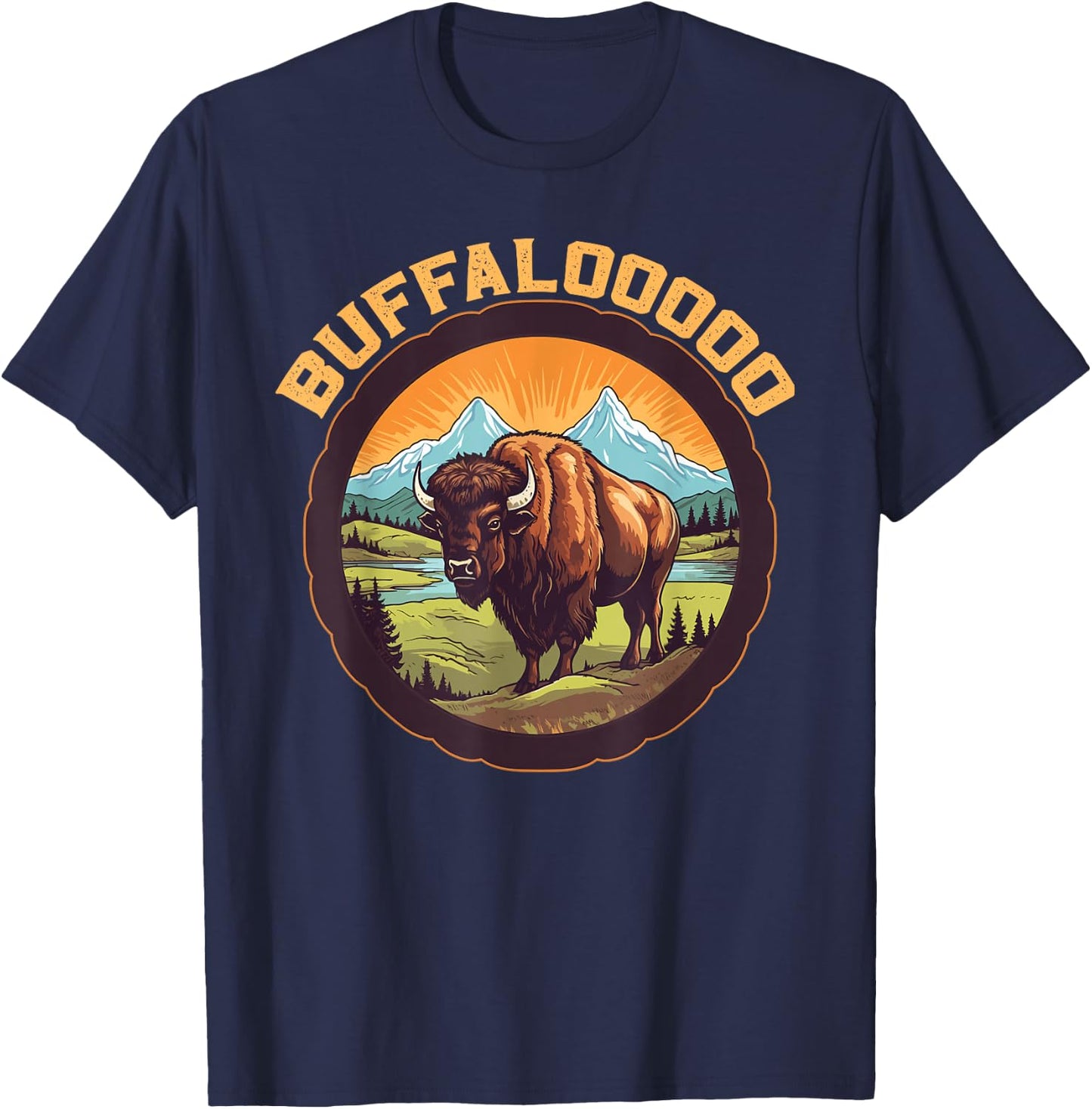 Lucky Buffalo Casino Slot Machine BUFFALOOOOO Gambling T-Shirt - T-Shirt | Navy