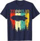 Retro Zeppelin 70s 80s Dirigible Airship Zepelin Zepplin T-Shirt - T-Shirt | Navy