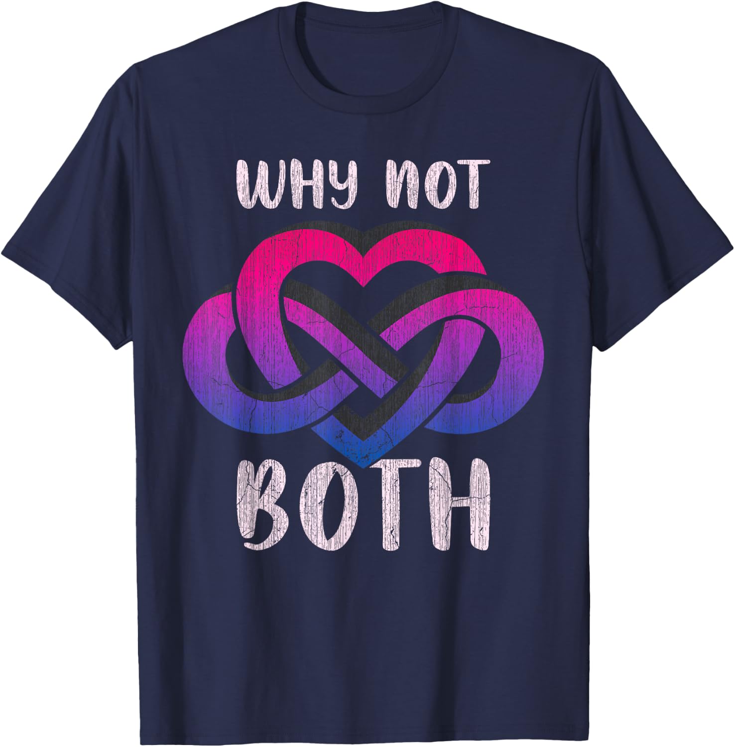 Bi Polyamory, Polyamory Symbol, Bisexual Colours T-Shirt - T-Shirt | Navy