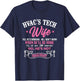 HVAC Technician Tech Wife Vintage Hvac Tech's Wife Yes, He's T-Shirt - T-Shirt | Navy