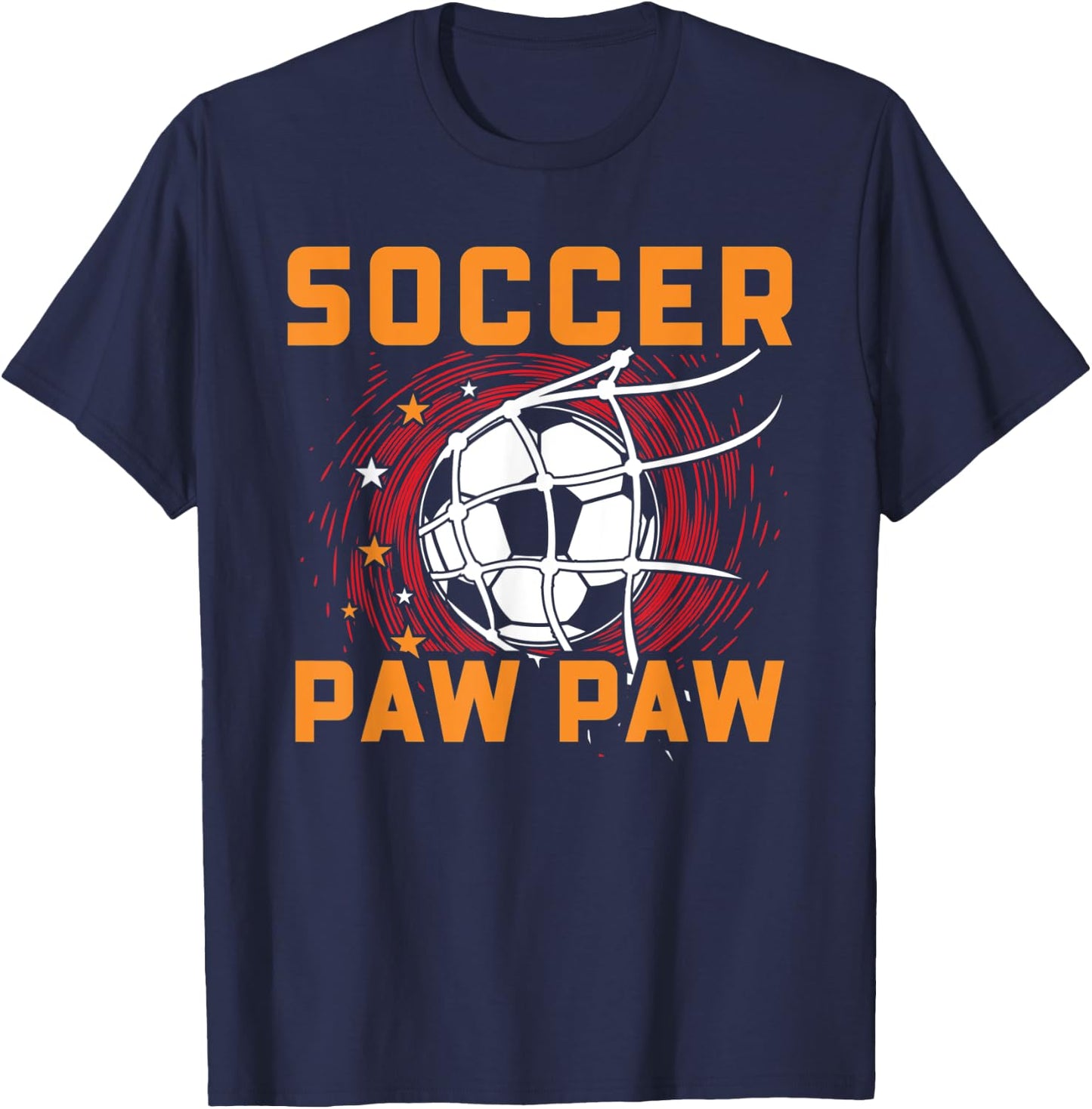Soccer Paw Paw - Soccer Player Grandpa Soccer T-Shirt - T-Shirt | Navy