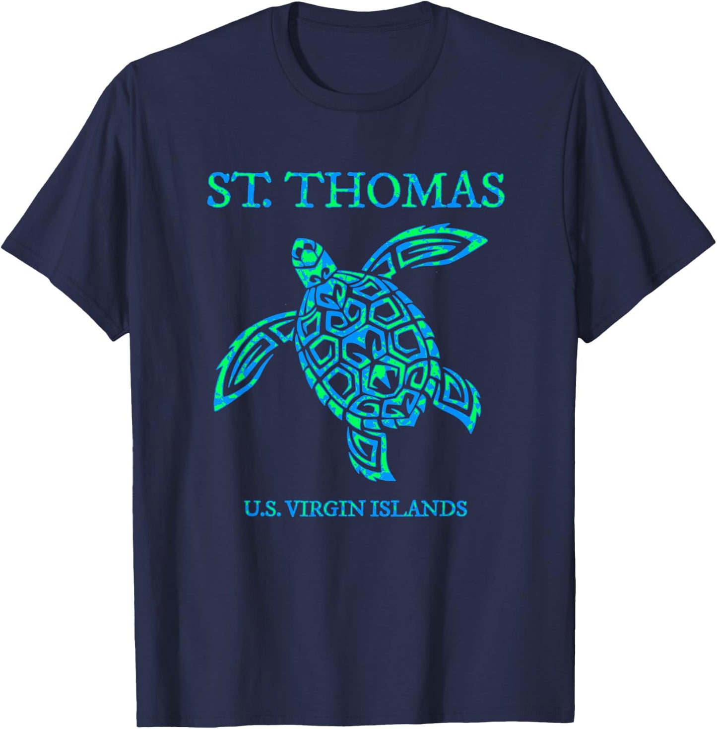 St Thomas Sea Turtles USVI Vacation Souvenir T-Shirt - T-Shirt | Navy