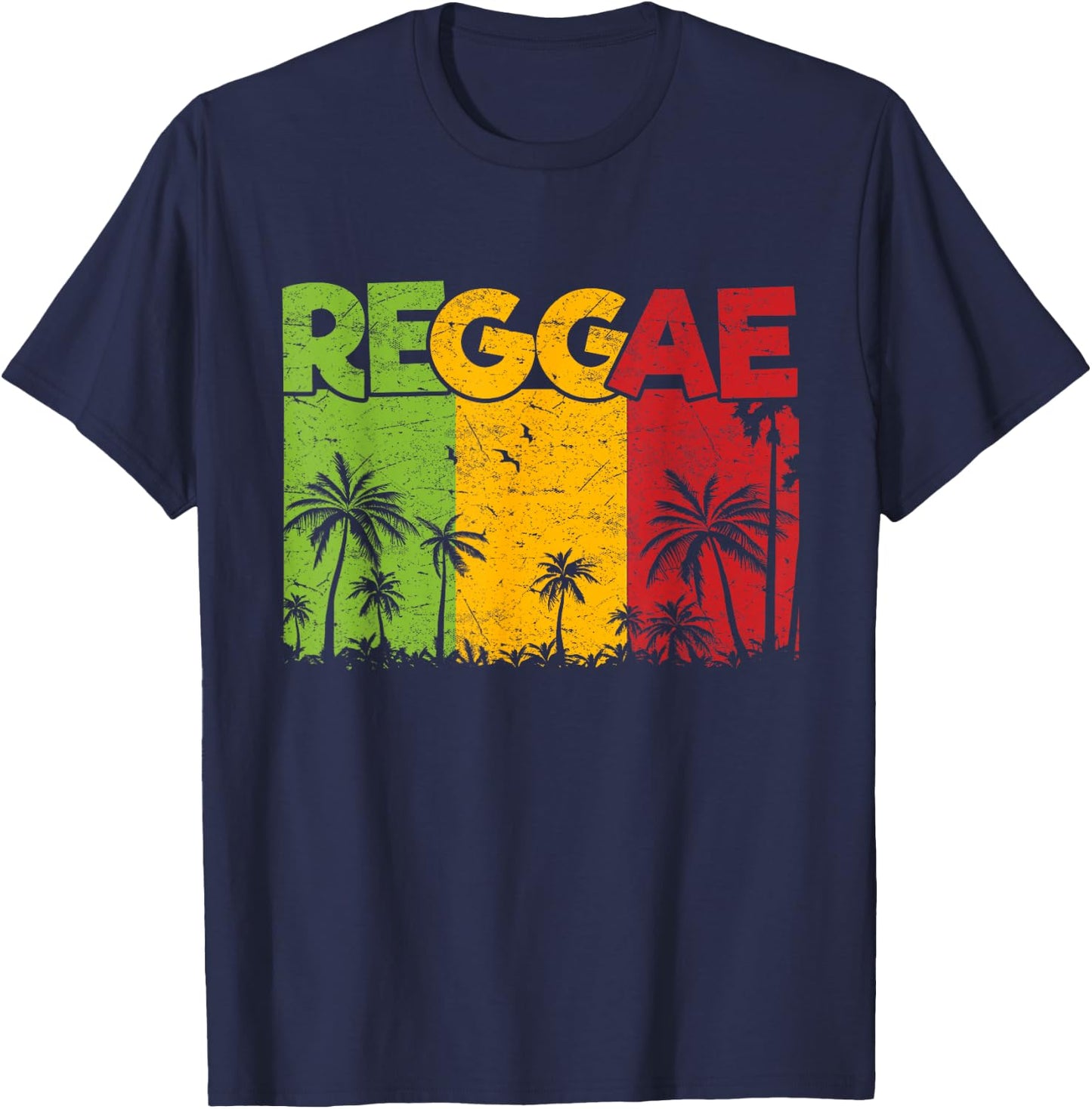 Reggae Rastafari Rasta Jamaica Reggae Music T-Shirt - T-Shirt | Navy