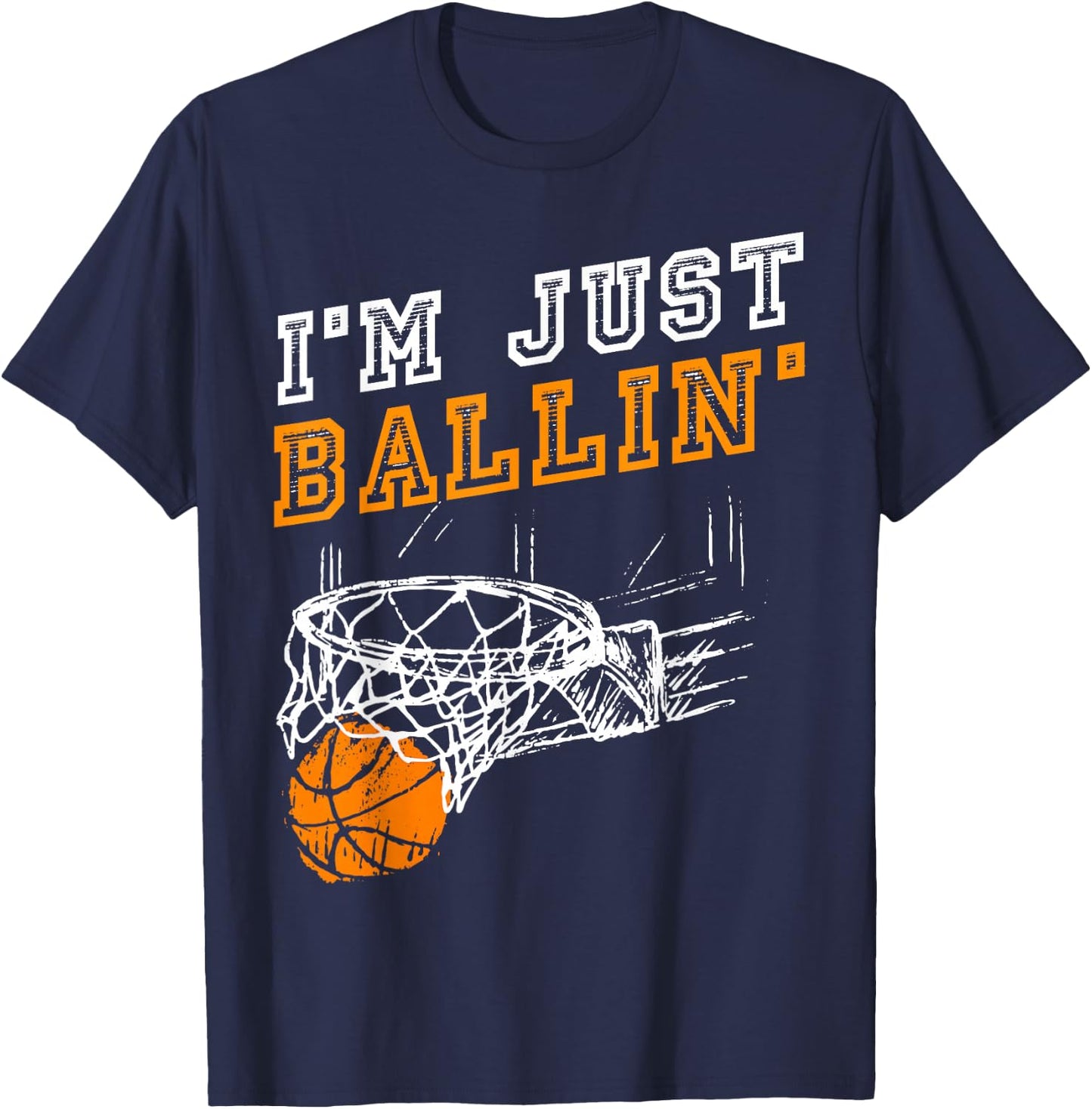 Basketball Gift Coach Player Boys Girls Men Youth Baller Small T-Shirt - T-Shirt | Navy