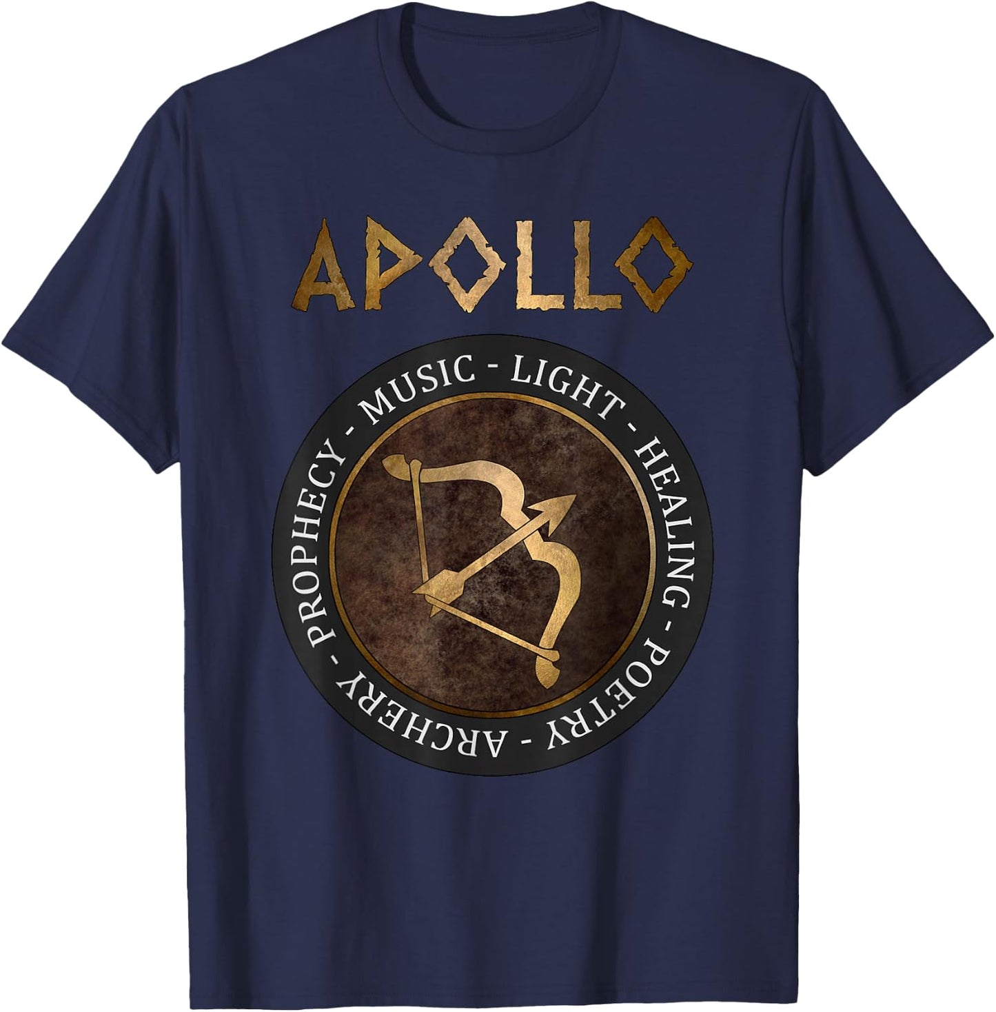 Apollo Ancient Greek God Bow of Apollo T-Shirt - T-Shirt | Navy