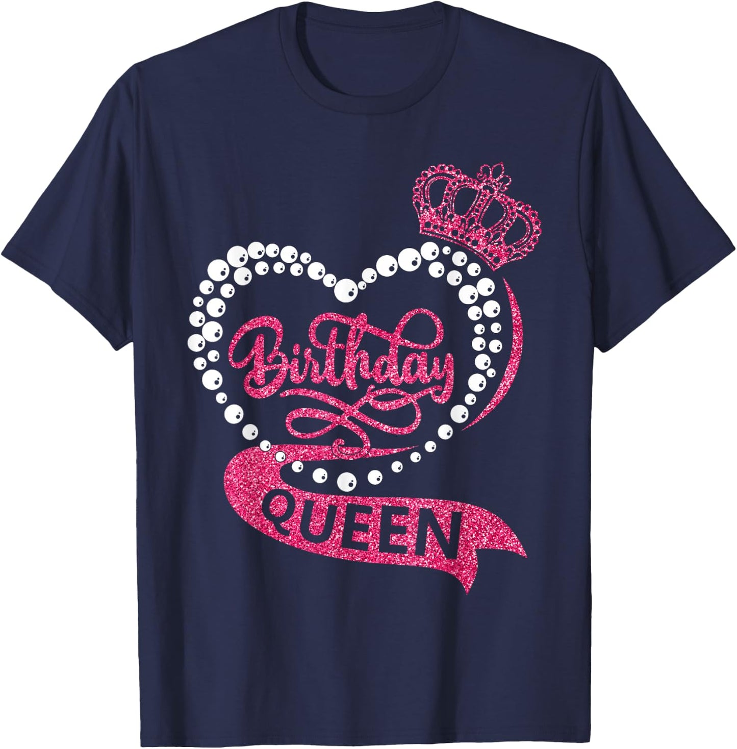 Birthday Queen Squad It's My Birthday Girls Women Matching T-Shirt - T-Shirt | Navy