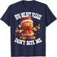 Hug Me, But Please Don't Bite Me Funny Ginger man Christmas T-Shirt - T-Shirt | Navy
