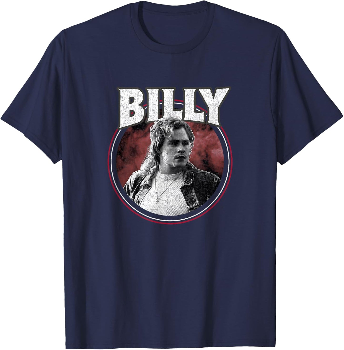 Stranger Things Billy Hargrove Rock Star Retro 80's Icon T-Shirt - T-Shirt | Navy