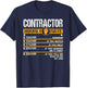 Funny Contractor Hourly Rate Handyman Labor Rates Repairman T-Shirt - T-Shirt | Navy