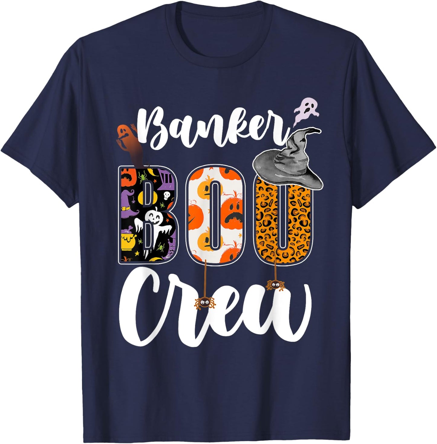 Banker Boo Crew Halloween Matching Banking T-Shirt - T-Shirt | Navy