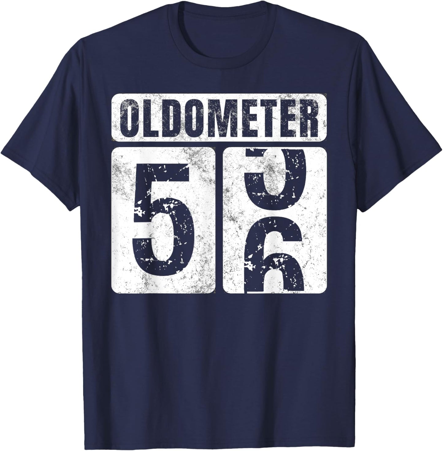 Oldometer 56 Shirt Vintage Funny 56th Birthday Gift T-Shirt - T-Shirt | Navy