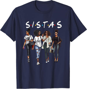 Melanin Queen African American Pride Black Girl Magic Attire T-Shirt - T-Shirt | Navy