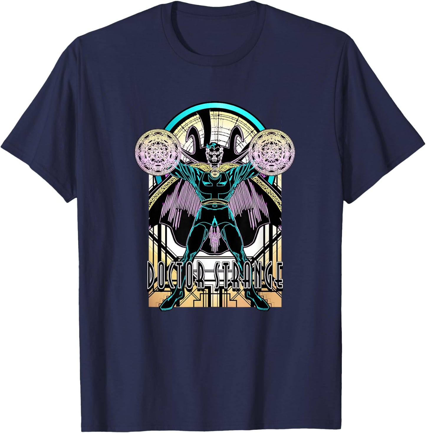 Marvel Comics Retro Classic Doctor Strange Negative Portrait T-Shirt - T-Shirt | Navy