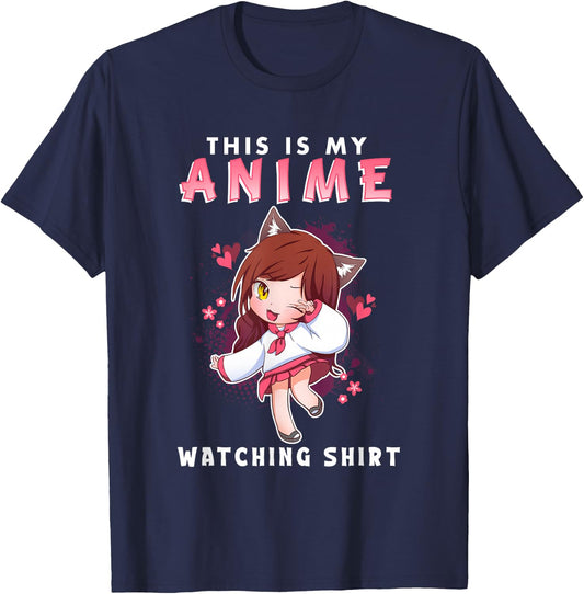 This Is My Anime Watching T-Shirt - T-Shirt | Navy