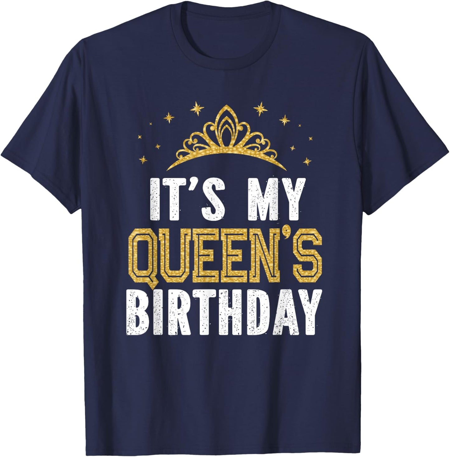It's My Queen's Birthday Party Family Matching T-Shirt - T-Shirt | Navy