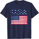 USA Name With American Flag For Americans T-Shirt - T-Shirt | Navy