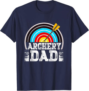 Matching Family Archery Dad Arrow Target Team Photo T-Shirt - T-Shirt | Navy