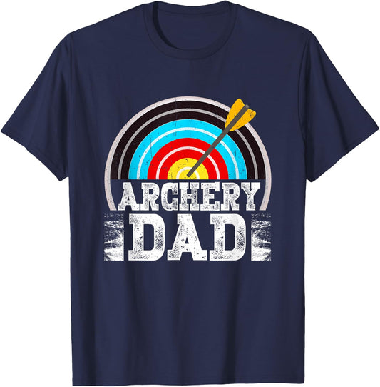 Matching Family Archery Dad Arrow Target Team Photo T-Shirt - T-Shirt | Navy