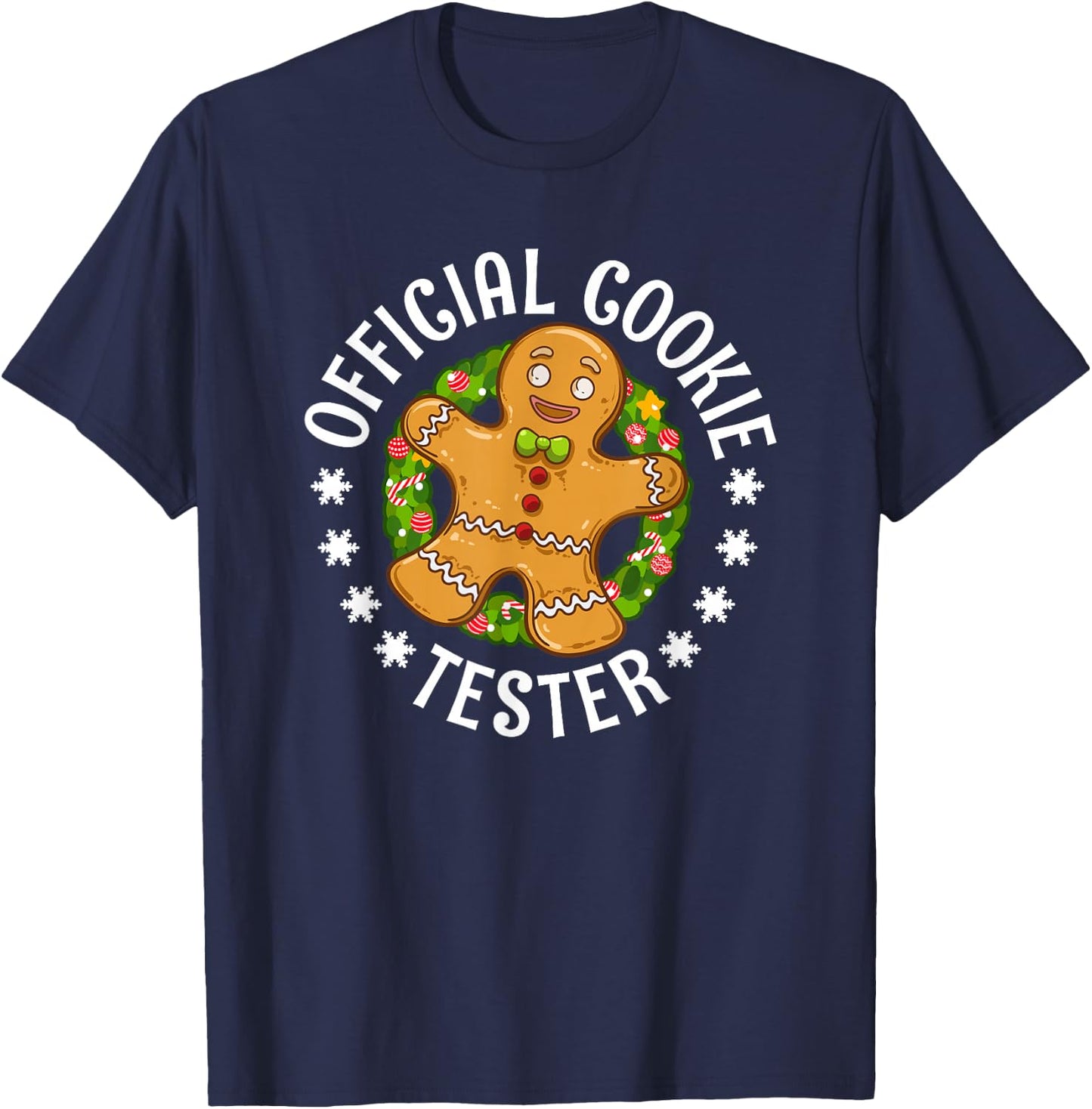 Christmas Official Cookie Tester Men Women Kids Youth T-Shirt - T-Shirt | Navy