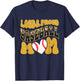 Loud Proud Baseball Mom Yellow Leopard Baseball Mom Mama T-Shirt - T-Shirt | Navy