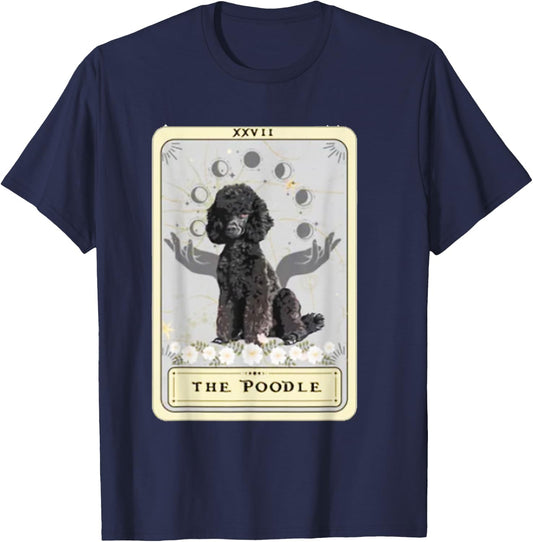 Poodle Tarot Card T-Shirt - T-Shirt | Navy