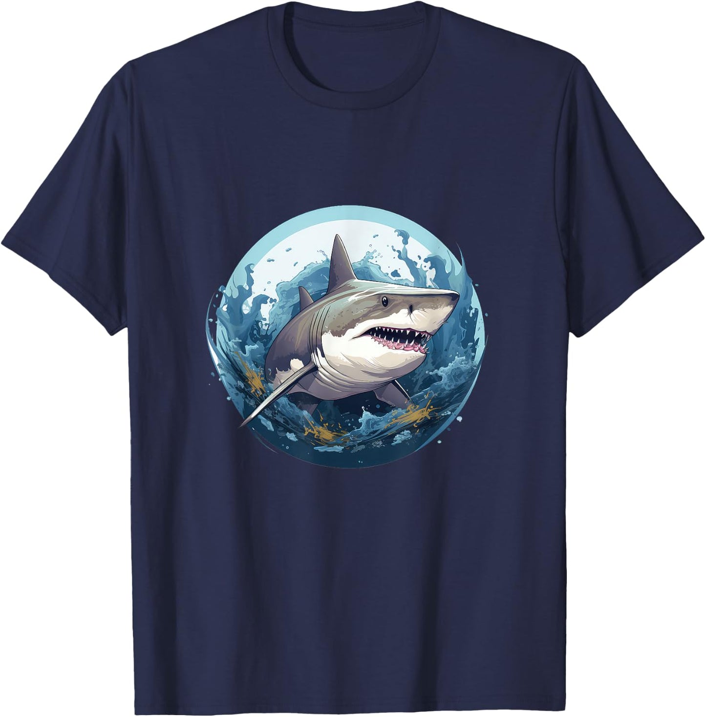 Vintage Shark T-Shirt - T-Shirt | Navy